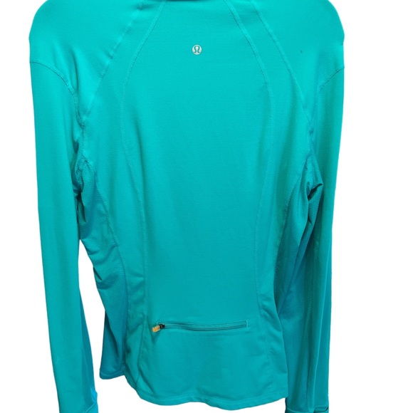 SOLD Lululemon Teal Half Zip Long Sleeve Running Top Jacket Size 12 - Picture 4 of 12